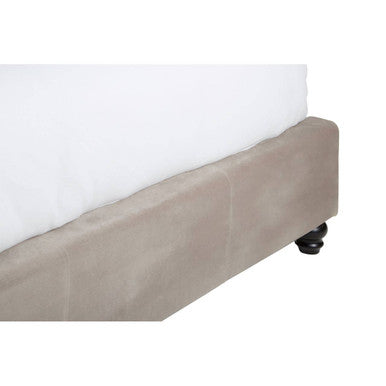Mink Brushed Velvet Double Bed | Josephine