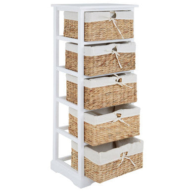 Ashby 5 Seagrass Drawer Chest.