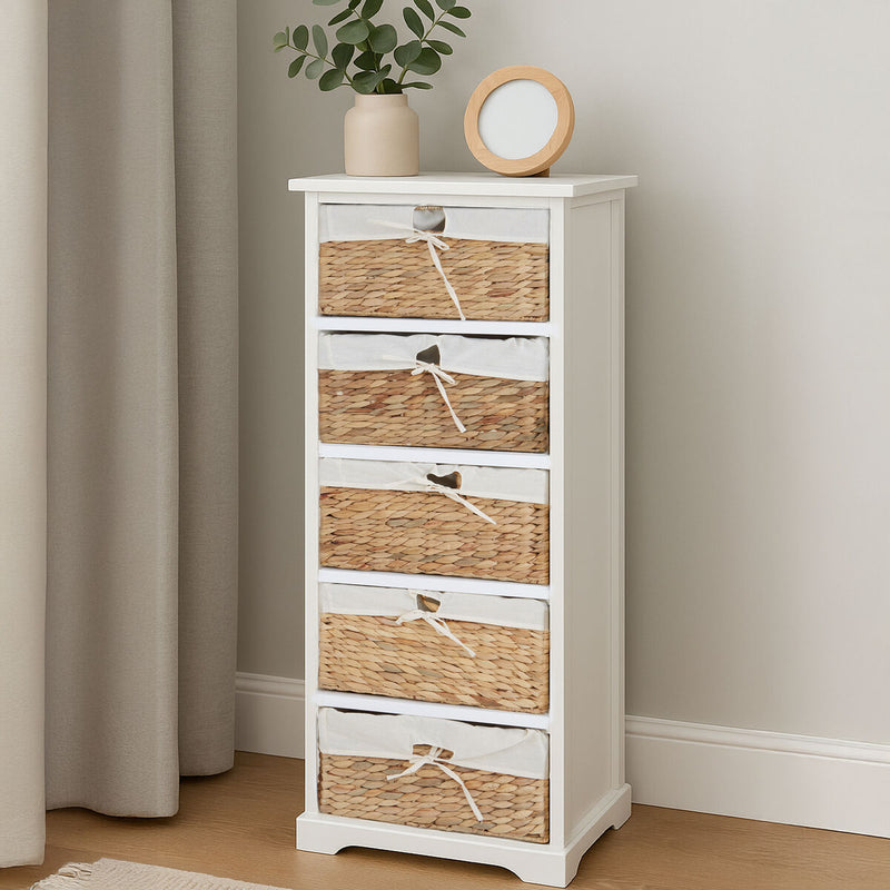 Ashby 5 Seagrass Drawer Chest.