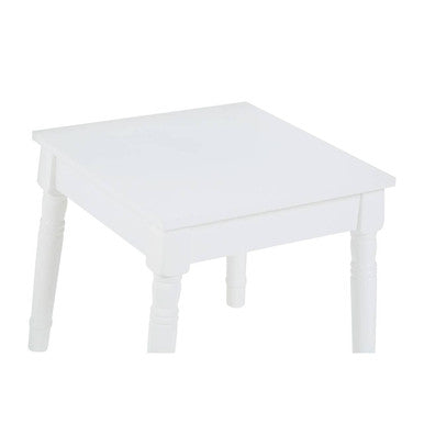 White Children Dressing Table and Stool with Heart-Shaped Mirror, Kids
