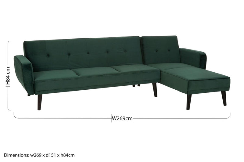 3 Seater Green Sofa Bed | Serene