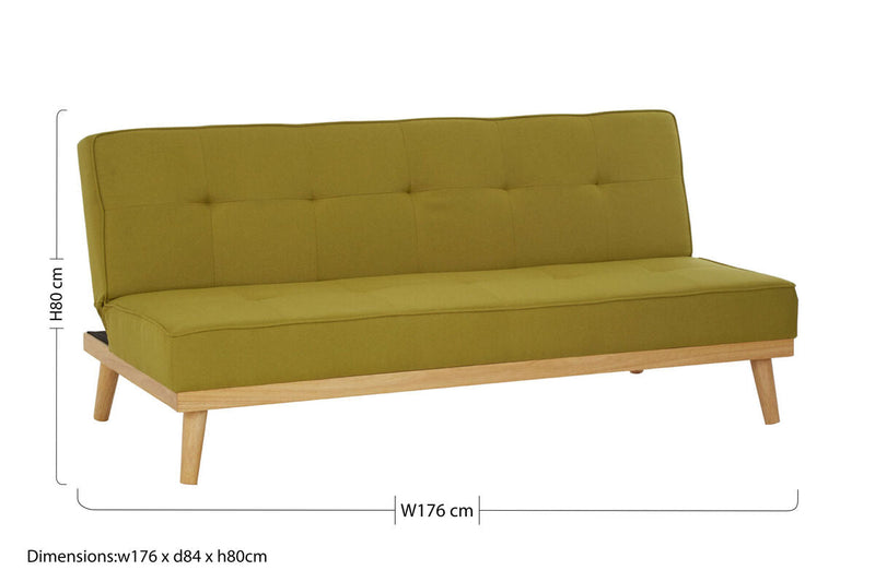 3 Seater Green Sofa Bed | Stockholm