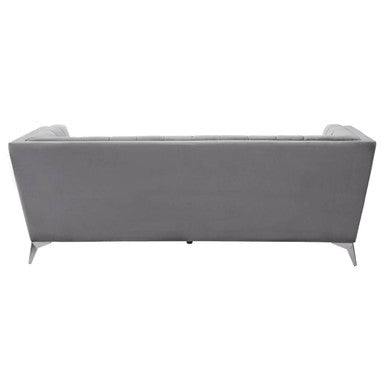 3 Seater Grey Velvet Sofa | Hansa