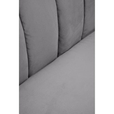 3 Seater Grey Velvet Sofa | Hansa