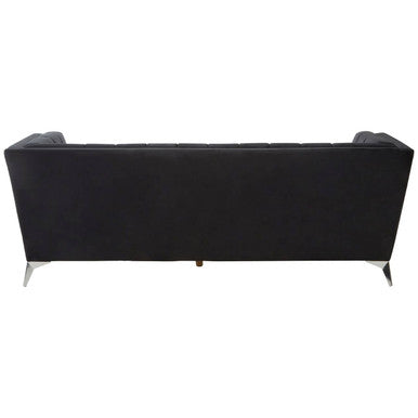 3 Seater Black Velvet Sofa | Hansa