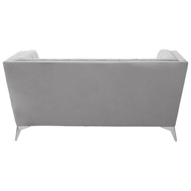 2 Seater Grey Velvet Sofa | Hansa