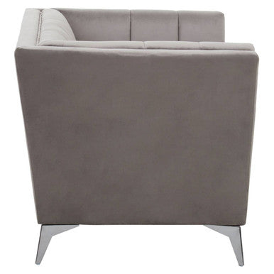Grey Velvet Chair | Hansa