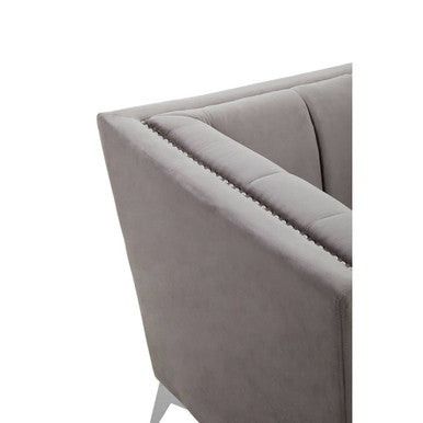 Grey Velvet Chair | Hansa