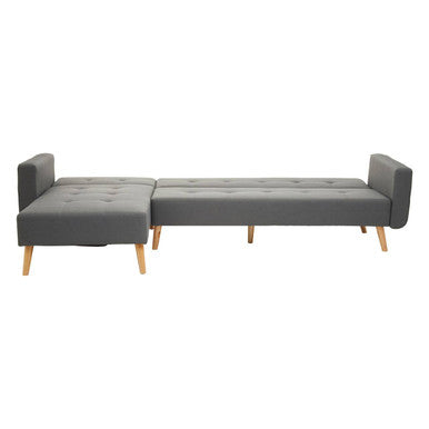 Grey Linen Corner Sofas Bed Hagen | Hansa