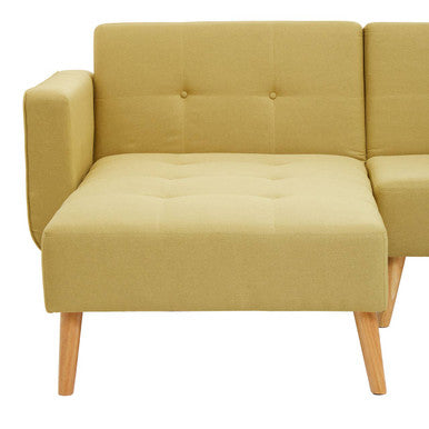 Olive Linen Corner Sofas Bed Hagen | Hansa