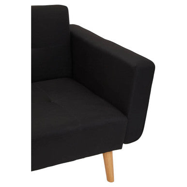 Black Linen Corner Sofas Bed Hagen | Hansa
