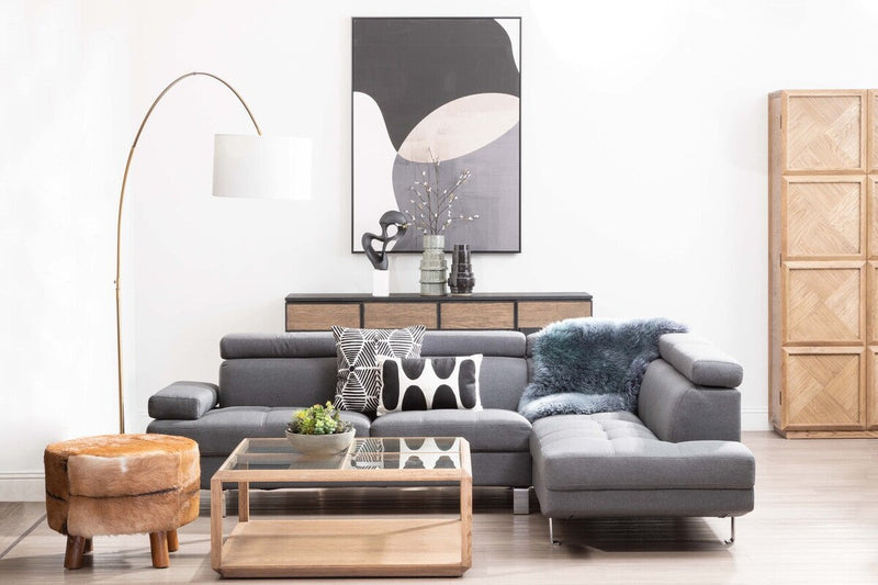Grey Linen Corner Sofas | Hanover