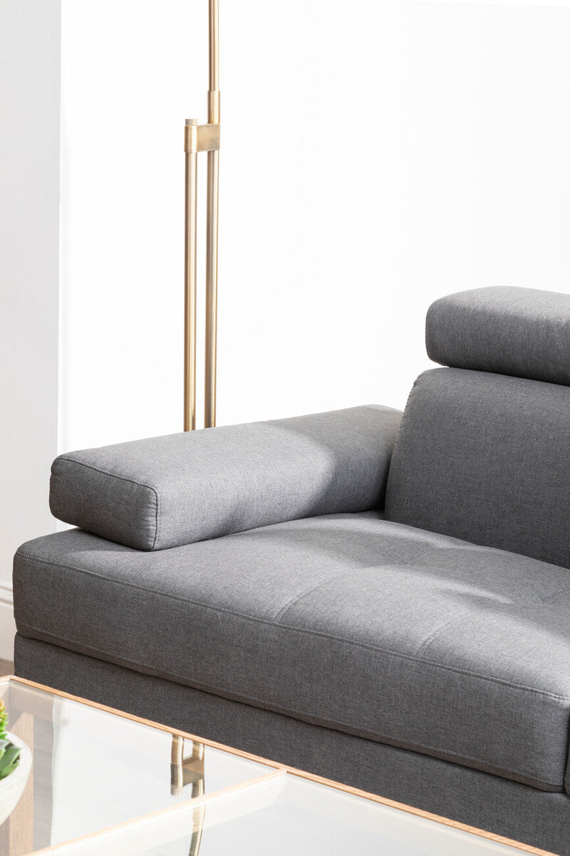 Grey Linen Corner Sofas | Hanover