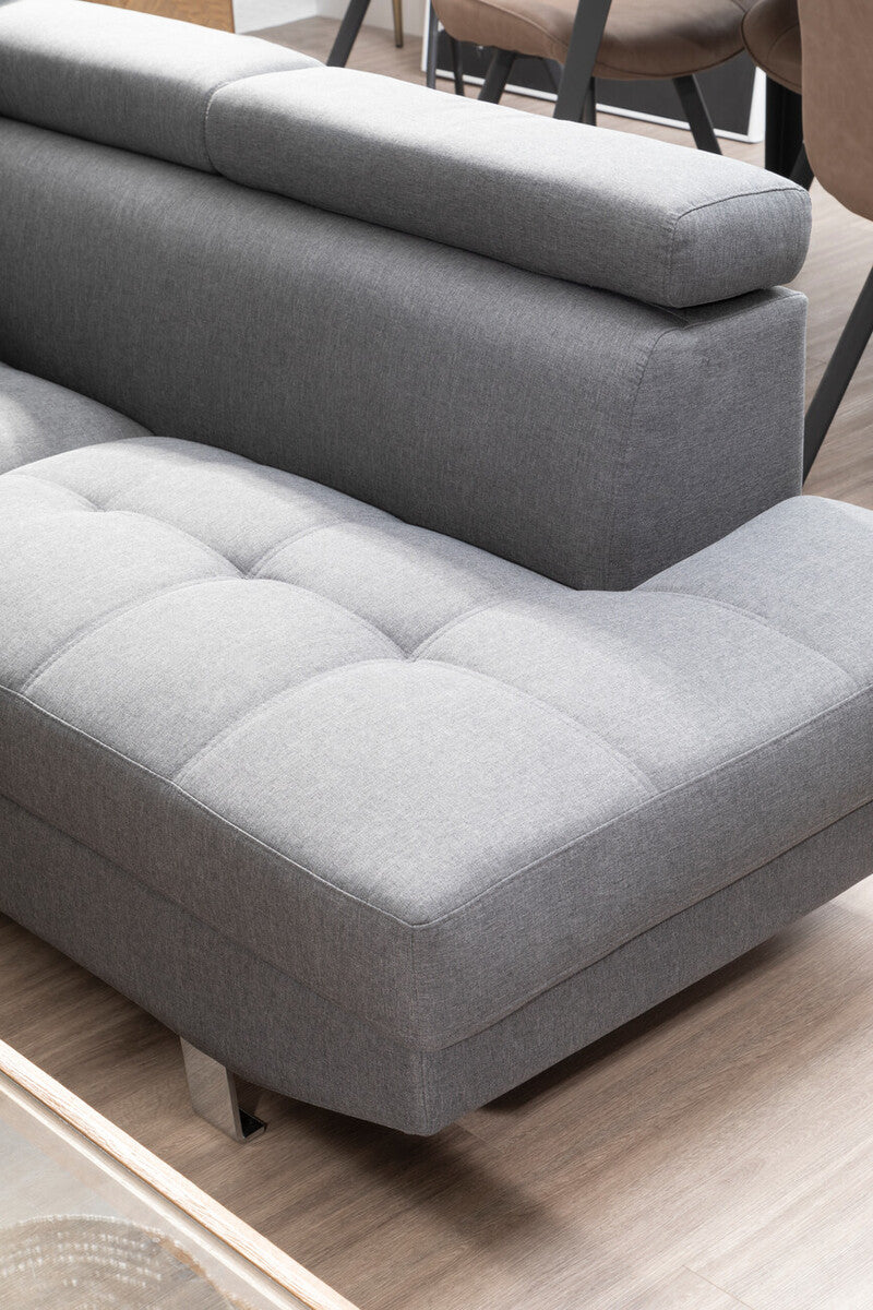 Grey Linen Corner Sofas | Hanover