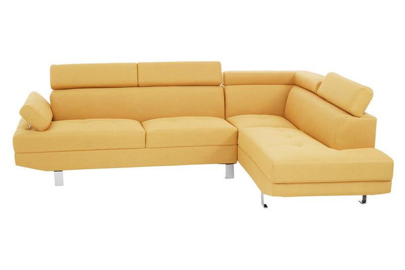 Ochre Linen Corner Sofas | Hanover