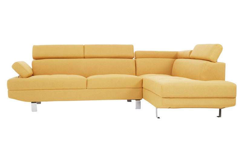 Ochre Linen Corner Sofas | Hanover