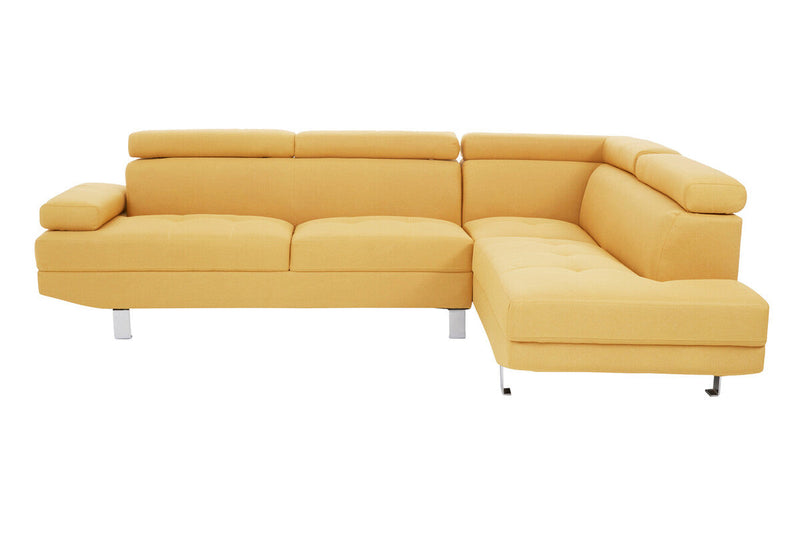 Ochre Linen Corner Sofas | Hanover