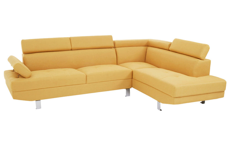 Ochre Linen Corner Sofas | Hanover