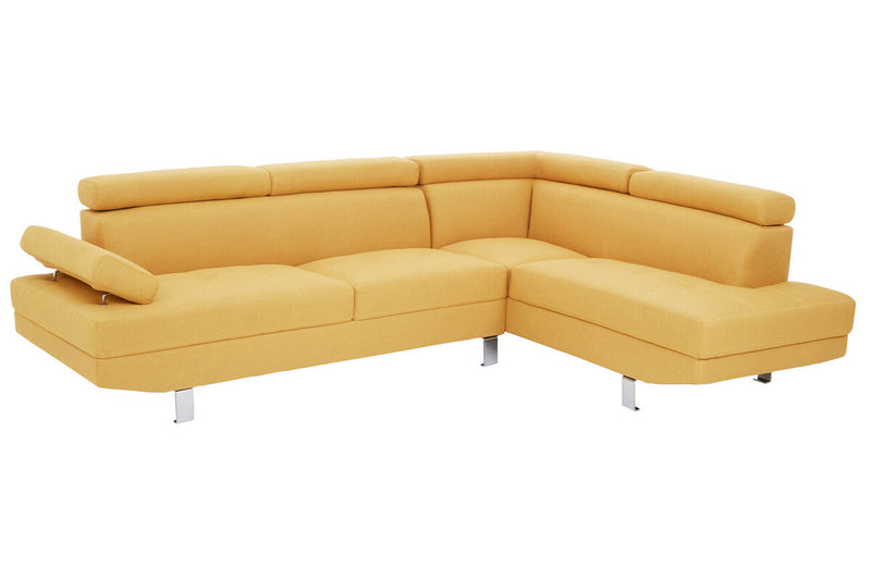 Ochre Linen Corner Sofas | Hanover