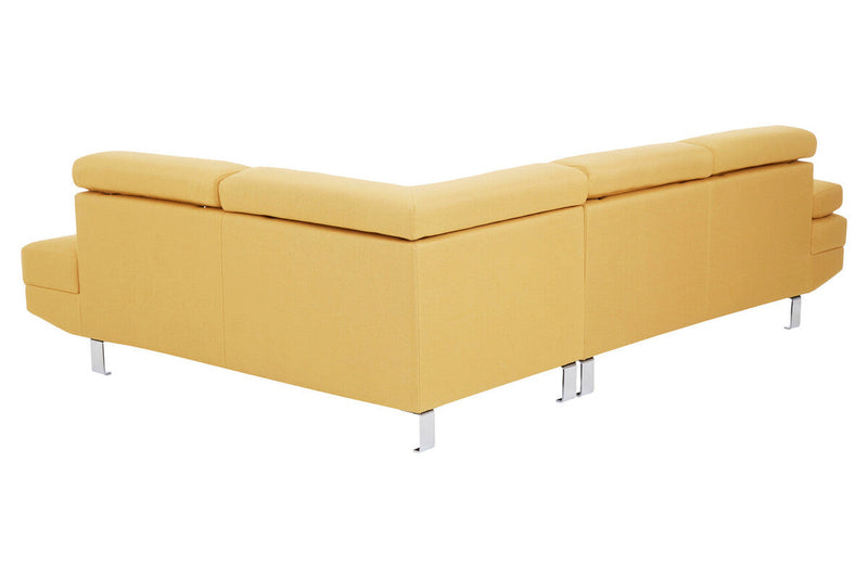 Ochre Linen Corner Sofas | Hanover