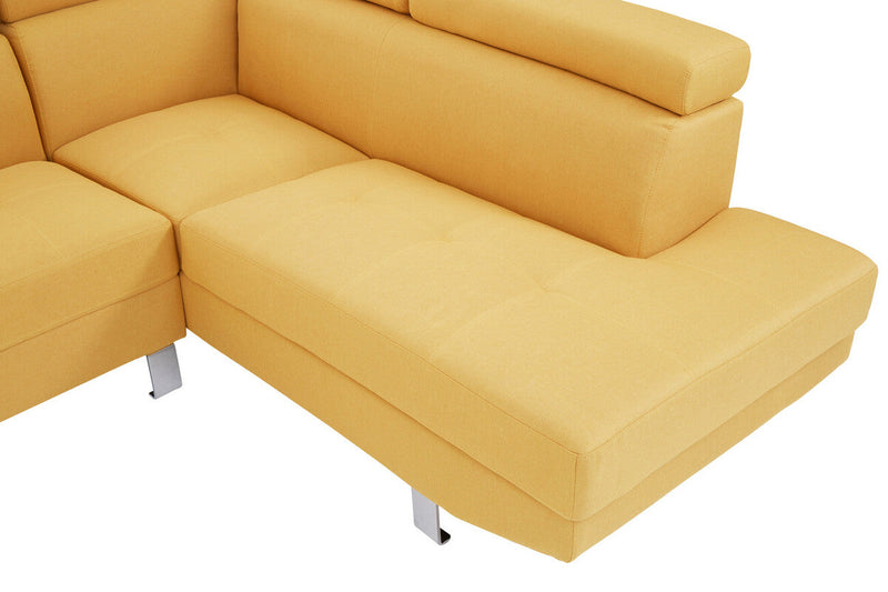 Ochre Linen Corner Sofas | Hanover