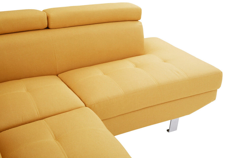 Ochre Linen Corner Sofas | Hanover