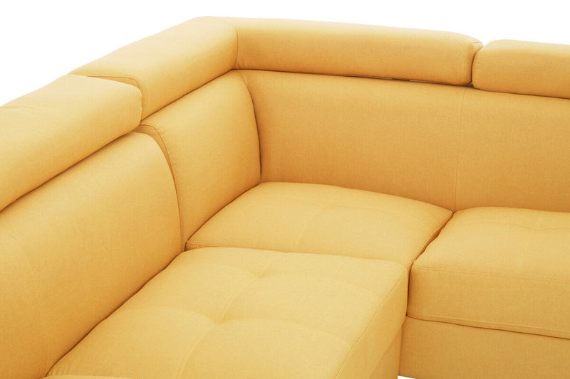 Ochre Linen Corner Sofas | Hanover