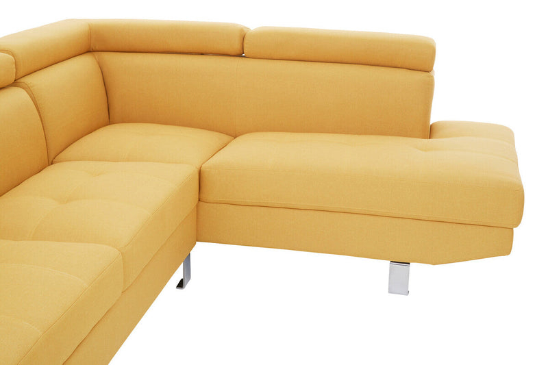 Ochre Linen Corner Sofas | Hanover