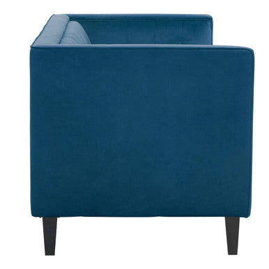3 Seater Blue Velvet Sofa | Helia