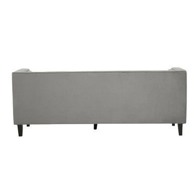 3 Seater Grey Velvet Sofa | Helia