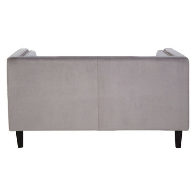 2 Seater Grey Velvet Sofa | Felisa