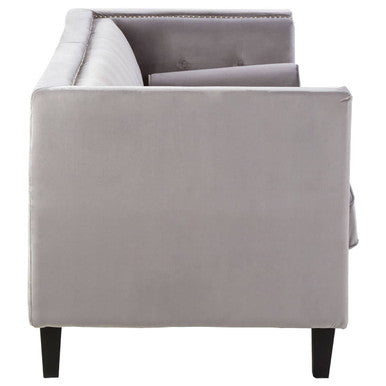 3 Seater Grey Velvet Sofa | Felisa