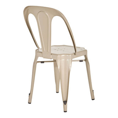 Champagne Finish Metal Chair | Grange