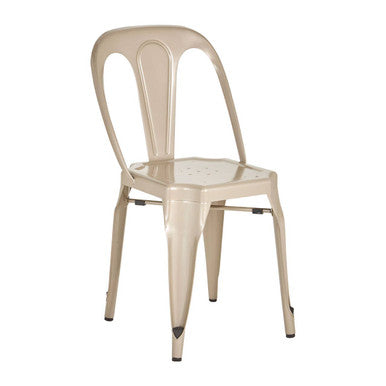 Champagne Finish Metal Chair | Grange