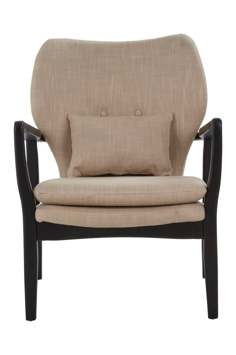 Beige Chair with Black Wooden Frame | Stockholm