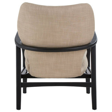 Beige Chair with Black Wooden Frame | Stockholm