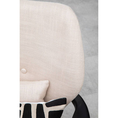 Beige Chair with Black Wooden Frame | Stockholm