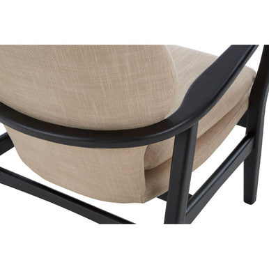 Beige Chair with Black Wooden Frame | Stockholm