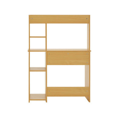 Natural Office Desk with Shelves | Bradbury