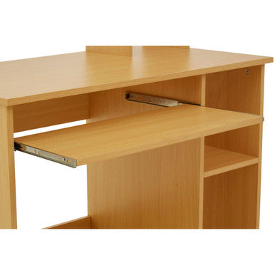 Natural Office Desk with Shelves | Bradbury