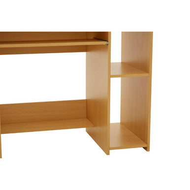 Natural Office Desk with Shelves | Bradbury