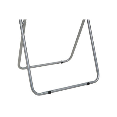 Black Wooden Top Folding Table with Silver Frame | Bernie