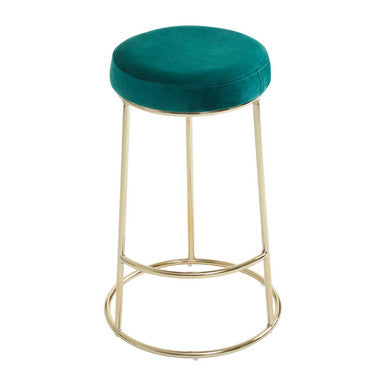 Green Velvet Bar Stool | Manhattan