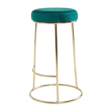 Green Velvet Bar Stool | Manhattan