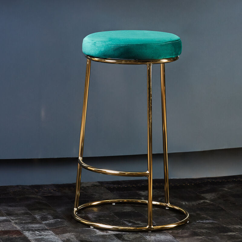 Green Velvet Bar Stool | Manhattan
