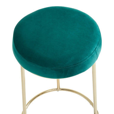 Green Velvet Bar Stool | Manhattan