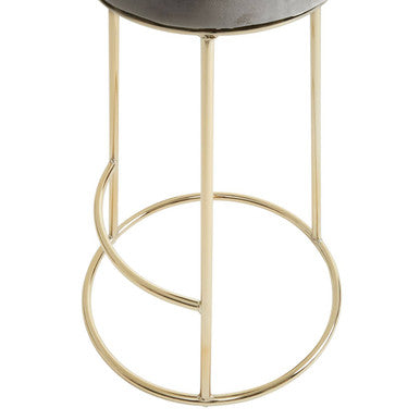 Grey Velvet Tall Bar Stool | Manhattan