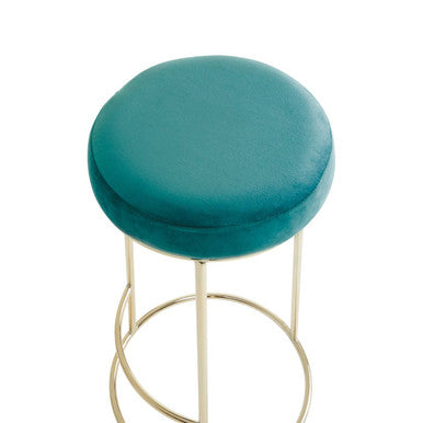 Green Velvet Tall Bar Stool | Manhattan