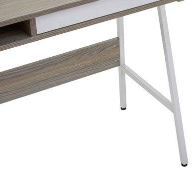 Light Oak Veneer Effect One Drawer Desk | Bradbury