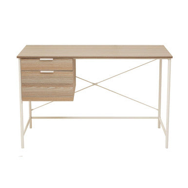 Light Oak Veneer Effect Desk with 2 Drawers | Bradbury